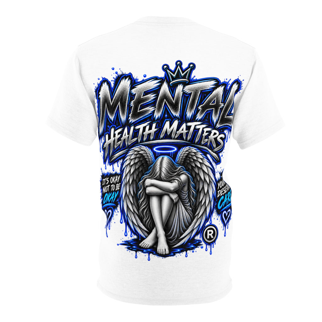 Minimal Blue 'Mello' Chest Logo Tee