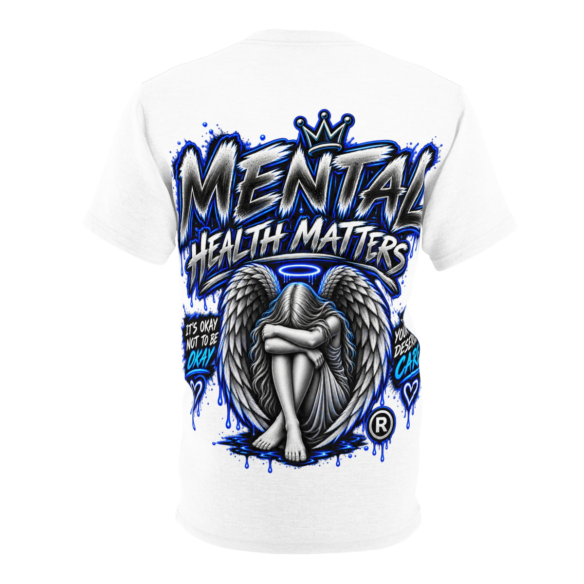 Minimal Blue 'Mello' Chest Logo Tee