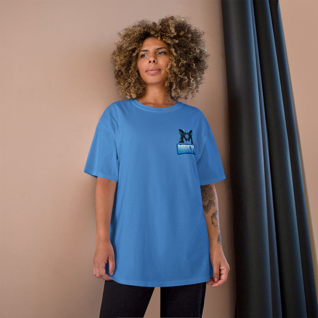 MOETV Champion T-Shirt — Gaming Logo Tee with Dolphin Crest