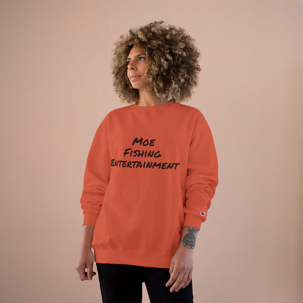 Fishing Sweatshirt — "Moe Fishing Entertainment" Bass Logo Crewneck