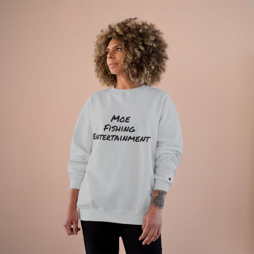 Fishing Sweatshirt — "Moe Fishing Entertainment" Bass Logo Crewneck